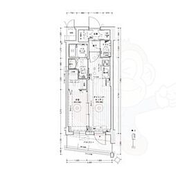 エステムコート名古屋上前津 8階1DKの間取り