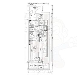 エステムコート名古屋上前津 10階1DKの間取り