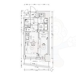 エステムコート名古屋上前津 11階1DKの間取り