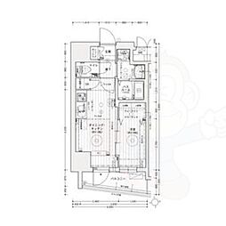 エステムコート名古屋上前津 12階1DKの間取り
