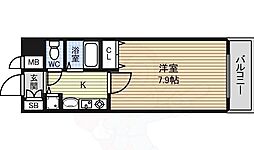 プレサンス栄メディパーク 4階1Kの間取り