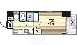 プレサンス金山グリーンパークス 12階1Kの間取り