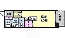 RIVO浅間町（リーボセンゲンチョウ） 9階ワンルームの間取り