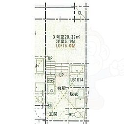 Y’s stage 吹上 2階1Kの間取り