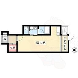i-space WEST 1階1Kの間取り