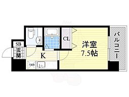 フロンティアタワー名駅南 3階1Kの間取り