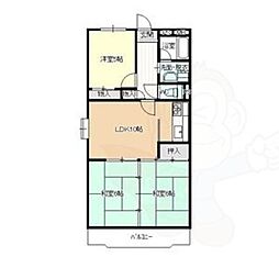 アラコハイツ 3LDKの間取図画像