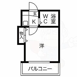 間取図画像 1K