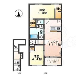 アーバンテラス 2階/-