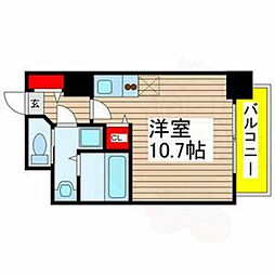 メゾンドール栄 ワンルームの間取図画像