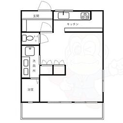 サンシャインマンション ワンルームの間取図画像