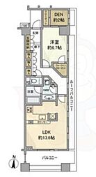 シティハウス伏見駅前 1LDKの間取図画像