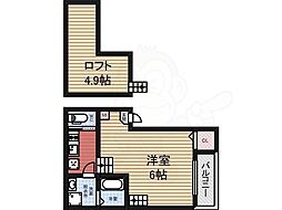 アークラヴィータ 1Kの間取図画像