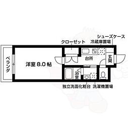 グランテラス八事広路町 1Kの間取図画像