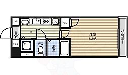 ライジングコート瑞穂通 1Kの間取図画像
