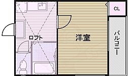 エランド大須 1Kの間取図画像