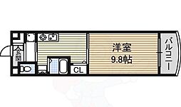 クレセール・サン 1DKの間取図画像