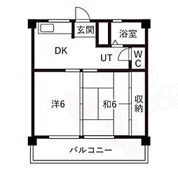 メゾン千種 2DKの間取図画像
