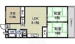 グランドハイツカトレア 3LDKの間取図画像