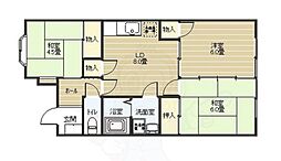 大島ビル城下 3DKの間取図画像