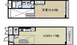 RESIDIA東桜2 1LDKの間取図画像