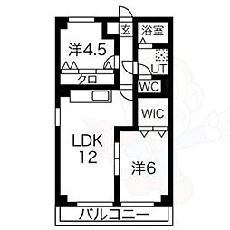 西脇ビル 2LDKの間取図画像