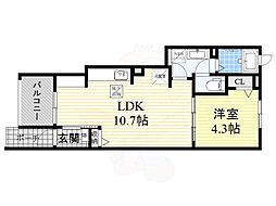 ファイン幸友 1LDKの間取図画像