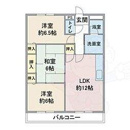 モネ水草 3LDKの間取図画像