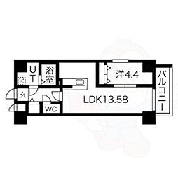 Primal千種stelo 1LDKの間取図画像