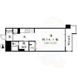 RESIDIA東桜2 ワンルームの間取図画像