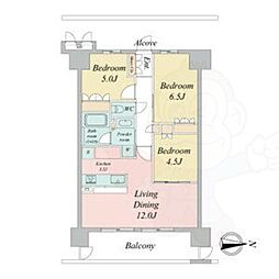 ラフィシア上前津 3LDKの間取図画像