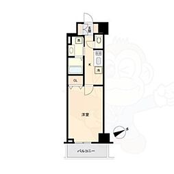 グランルクレ新栄ウエスト 1Kの間取図画像