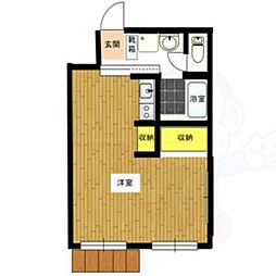 グランコール本山 ワンルームの間取図画像