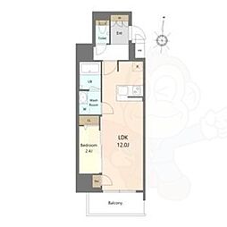 S-RESIDENCE高岳bresa(ブレサ) 1LDKの間取図画像