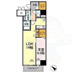グランアビタシオンノリタケ 1LDKの間取図画像
