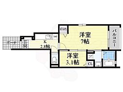 ATヴィレッジ 2Kの間取図画像