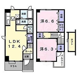 ケイズワン向台 2LDKの間取図画像