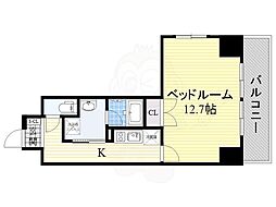 BSRESIDENCESAKAE 1Kの間取図画像