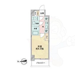 アステリ鶴舞ディオ 1Kの間取図画像
