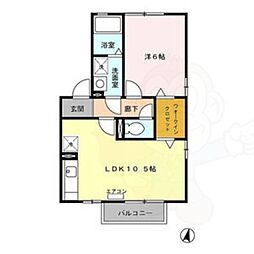 コートダジュール 1LDKの間取図画像