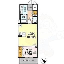 グランアビタシオンノリタケ 1LDKの間取図画像