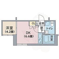 アーバン栄 ワンルームの間取図画像