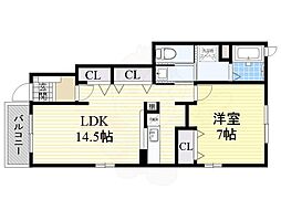 パーチェ 1LDKの間取図画像