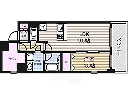 プレサンス錦ラウム 1LDKの間取図画像