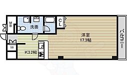 スクエア名駅南 ワンルームの間取図画像