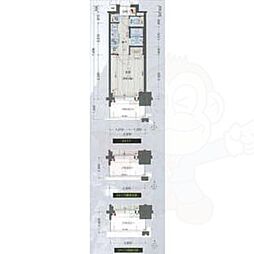 プレサンス名古屋STATIONアブソリュート ワンルームの間取図画像