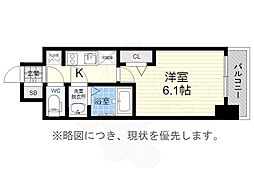 メイクスデザイン名駅南 1DKの間取図画像