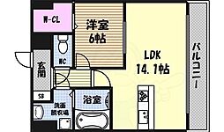 プレサンス錦プレミアム 1LDKの間取図画像
