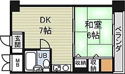 ラ・クール泉 1DKの間取図画像