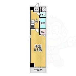 エクセル長池 1Kの間取図画像